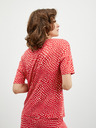 ZOOT.lab Beige und rot gemustertes Damen-T-Shirt ZOOT.lab Normandie