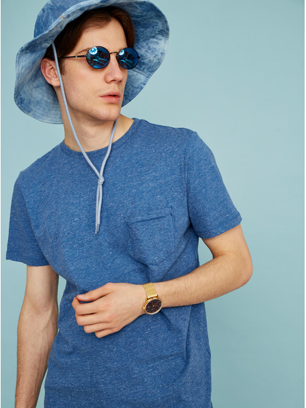 ZOOT.lab Blaues Herren-T-Shirt mit Tasche ZOOT.lab Sheldon