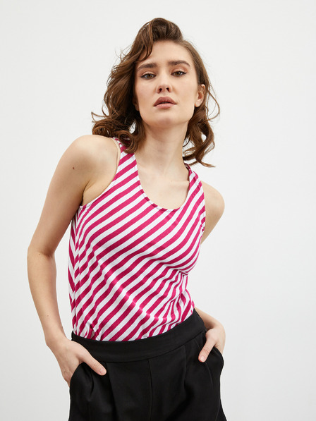 ZOOT.lab Weiß und weinrot gestreiftes Damen-Tank-Top ZOOT.lab Joelle