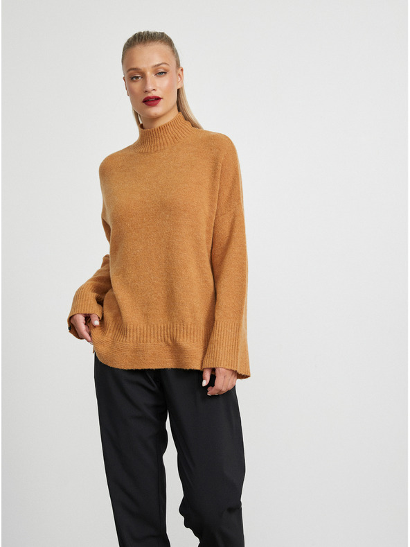 ZOOT.lab Braune lockere Strickjacke aus Wollgemisch METROOPOLIS by ZOOT.lab Belen