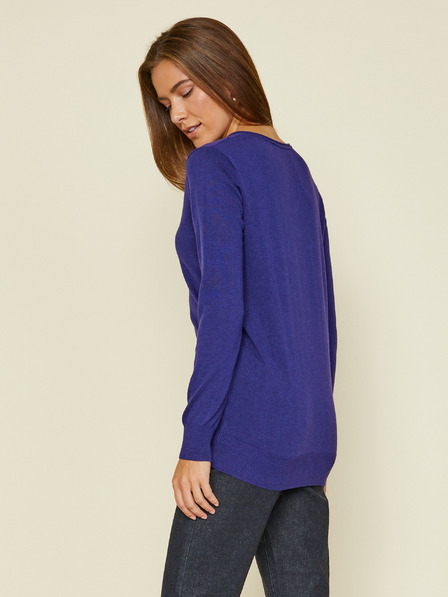 ZOOT.lab Dunkelblauer Damen-Basic-Pullover mit V-Ausschnitt ZOOT.lab Irma