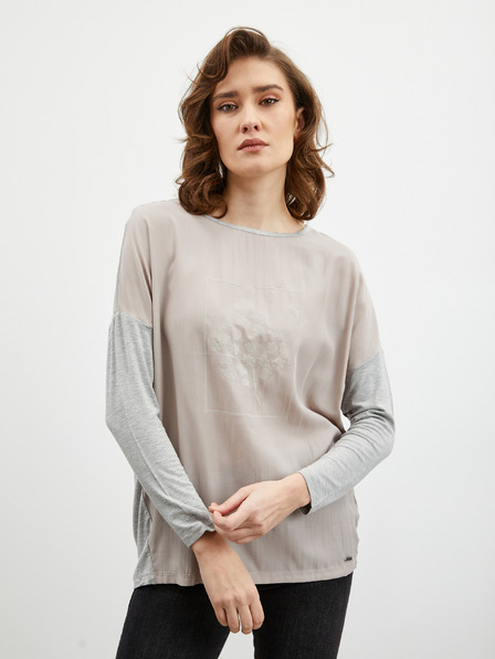 ZOOT.lab Hellgraues bedrucktes Damen-T-Shirt ZOOT.lab Rozy