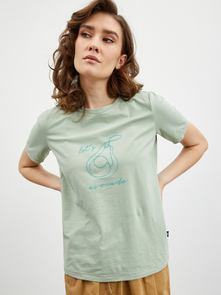 ZOOT.lab Hellgrünes bedrucktes Damen-T-Shirt ZOOT.lab Elvira