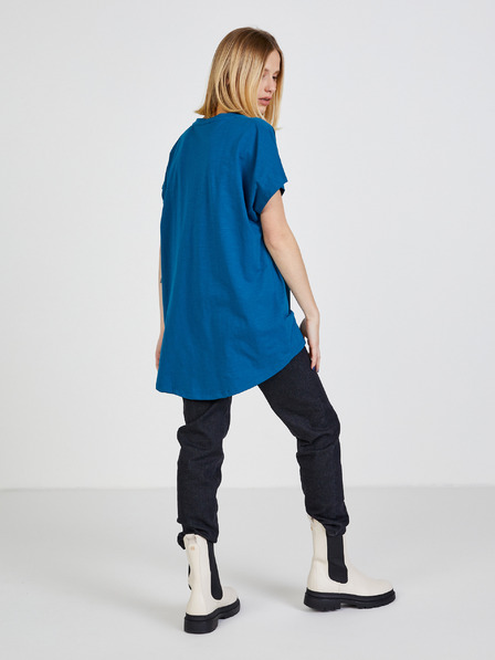 ZOOT.lab Petrolfarbenes lockeres verlängertes Damen-Basic-Shirt ZOOT.lab Lonie