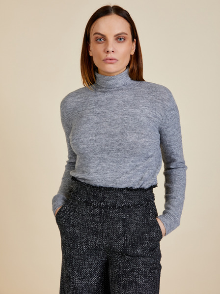 ZOOT.lab Grauer Damen-Rollkragenpullover gestreift ZOOT.lab