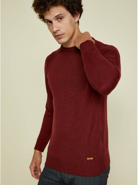 ZOOT.lab Burgunderroter Herren-Basic-Pullover ZOOT.lab Olin