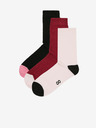 ZOOT.lab Set aus drei Paar Damensocken in Hellrosa, Schwarz und Burgunderrot ZOOT.lab