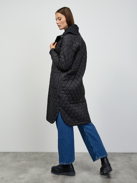 ZOOT.lab Schwarzer leichter Damen Steppmantel mit Kragen ZOOT.lab Sienna