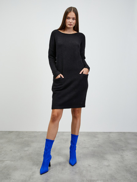 ZOOT.lab Schwarzes Wollpullover-Kleid ZOOT.lab Dania