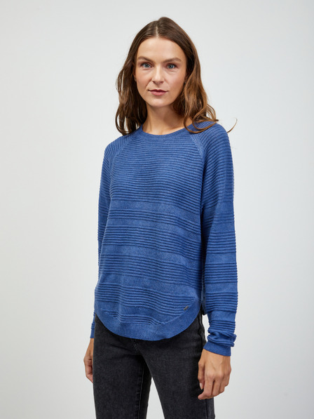 ZOOT.lab Blauer Damen-Rippenpulli ZOOT.lab Heddie