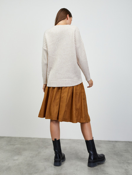 ZOOT.lab Beigefarbener Damen-Rippstrickpullover ZOOT.lab Natacha