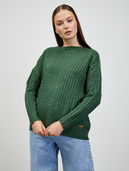 ZOOT.lab Grüner Damen-Rippstrickpullover ZOOT.lab Natacha