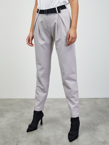 ZOOT.lab Hellgraue Damenhose mit Gürtel ZOOT.lab Matylda
