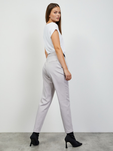 ZOOT.lab Hellgraue Damenhose mit Gürtel ZOOT.lab Matylda