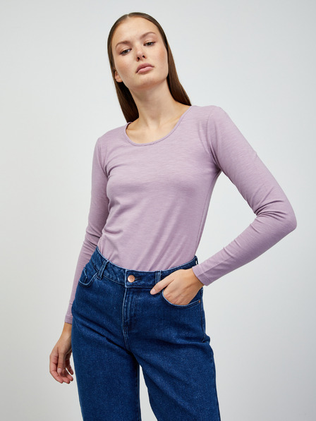 ZOOT.lab Hellviolettes Damen-Langarm-Basic-T-Shirt ZOOT.lab Molly