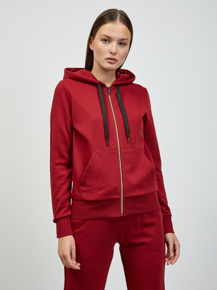 ZOOT.lab ZOOT.lab Laura weinroter Damen-Kapuzenpullover mit Reißverschluss