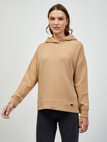 ZOOT.lab Beigefarbener Damen-Basic-Kapuzenpullover ZOOT.lab Noor