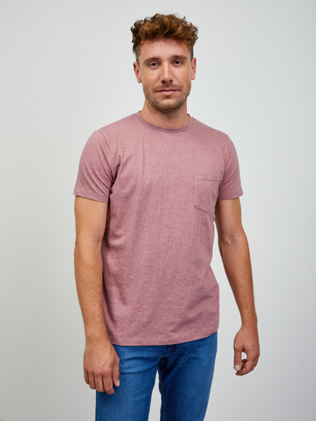 ZOOT.lab Altrosa gestromtes Herren-Basic-Shirt ZOOT.lab Rex