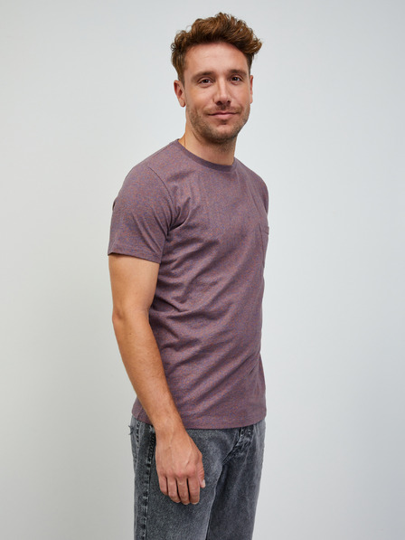 ZOOT.lab Lila gestreiftes Herren-Basic-Shirt ZOOT.lab Rex