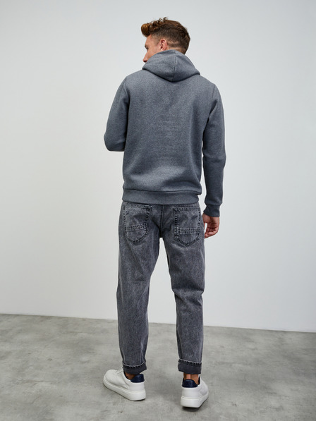 ZOOT.lab Dunkelgrauer Herren-Kapuzenpullover mit Reißverschluss ZOOT.lab Jaxon