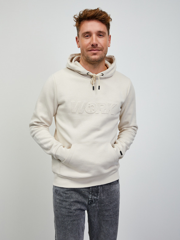 ZOOT.lab Cremefarbener Herren-Kapuzenpullover ZOOT.lab Jaxon