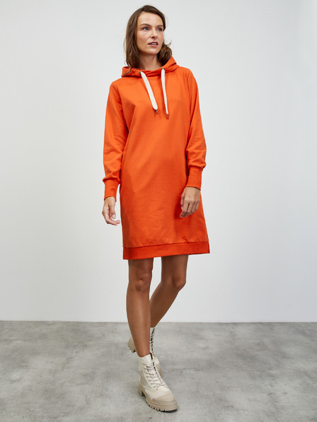 ZOOT.lab Orangefarbenes ZOOT.lab Kirsten Kapuzen-Sweatshirt Basic-Kleid