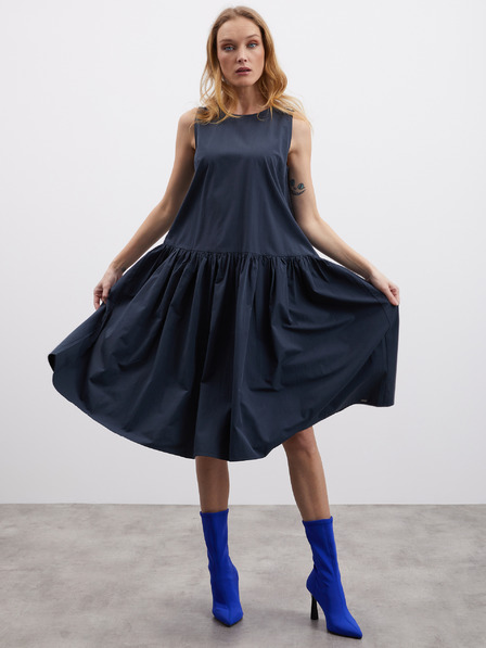 ZOOT.lab Dunkelgraues gerafftes Damenkleid ZOOT.lab Urbana