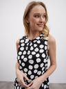 ZOOT.lab Weiß-schwarzes Damen-Polka-Dot-Rüschen-Kleid ZOOT.lab Petronella