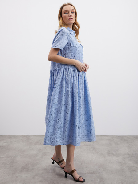 ZOOT.lab Hellblaues gemustertes Midikleid für Damen ZOOT.lab Reed