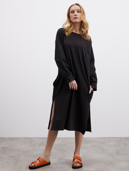 ZOOT.lab Schwarzes Damenkleid mit Schlitz ZOOT.lab Fjola