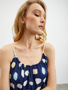 ZOOT.lab Dunkelblaues gemustertes Maxikleid für Damen mit Rüsche ZOOT.lab Grete