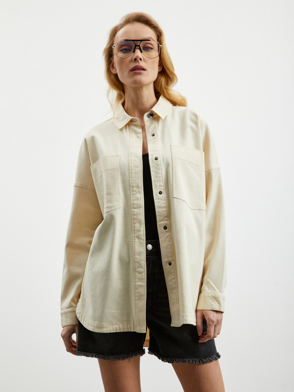 ZOOT.lab Cremefarbenes Oversize-Damenoberteil ZOOT.lab Becca