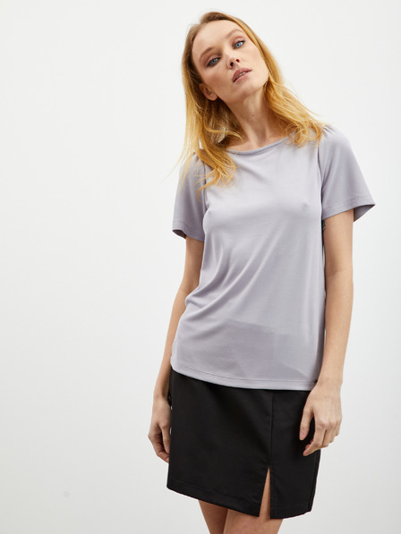 ZOOT.lab Hellgraues Damen-T-Shirt mit Bindeband hinten ZOOT.lab Romy