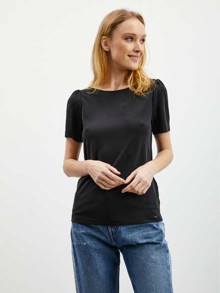 ZOOT.lab Schwarzes Damen-T-Shirt mit Rückenkrawatte ZOOT.lab Romy