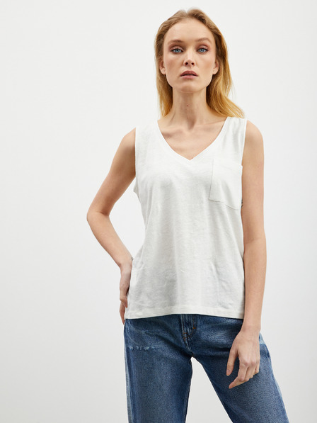 ZOOT.lab Weißes Damen-Leinen-Tank-Top ZOOT.lab Josi