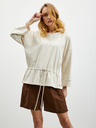 ZOOT.lab Cremefarbenes Oversized-Sweatshirt mit Kordelzug in der Taille ZOOT.lab