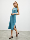 ZOOT.lab Hellblaues geripptes Damenkleid mit Schlitz ZOOT.lab Delie