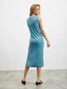 ZOOT.lab Hellblaues geripptes Damenkleid mit Schlitz ZOOT.lab Delie