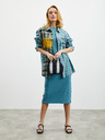ZOOT.lab Hellblaues geripptes Damenkleid mit Schlitz ZOOT.lab Delie