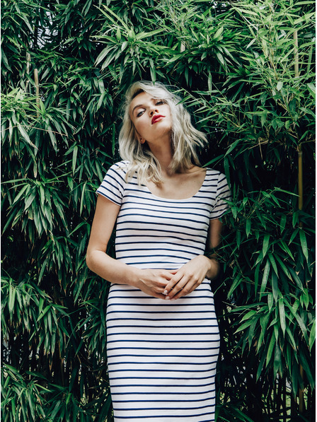 ZOOT.lab Blau-weiß gestreiftes Basic-Kleid ZOOT.lab Junne