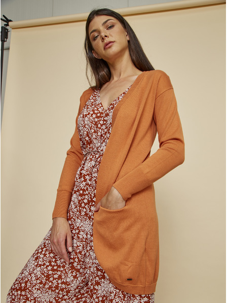 ZOOT.lab Orangefarbene Basic-Strickjacke für Damen ZOOT.lab Gita