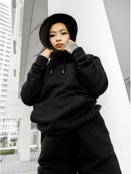 ICOONIC Schwarzer Unisex-Kapuzenpullover ICOONIC