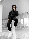 ICOONIC Schwarzer Unisex-Kapuzenpullover ICOONIC