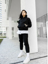 ICOONIC Schwarzer Unisex-Kapuzenpullover ICOONIC