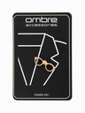 Ombre Clothing Dekorative Brillenbrosche aus Metall gold Ombre Clothing