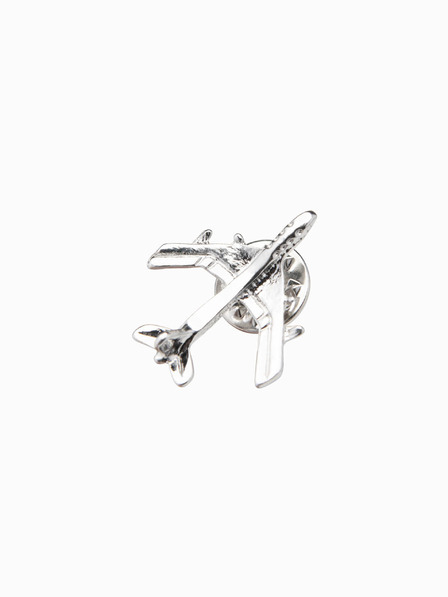 Ombre Clothing Dekorative Metall-Kleiderbrosche Flugzeug silber Ombre Clothing