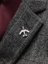 Ombre Clothing Dekorative Metall-Kleiderbrosche Flugzeug silber Ombre Clothing