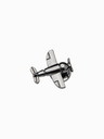 Ombre Clothing Dekorative Kleiderbrosche aus Metall Flugzeug mit Propeller grau Ombre Clothing