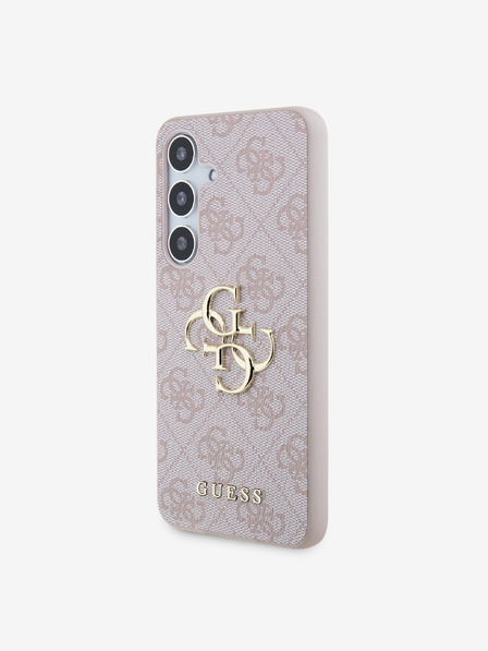 Guess Guess PU 4G Metall Logo Rückseite Hülle für Samsung Galaxy S24 Pink
