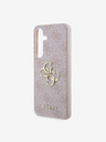 Guess Guess PU 4G Metall Logo Rückseite Hülle für Samsung Galaxy S24 Pink